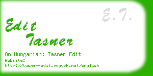 edit tasner business card